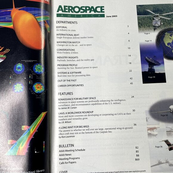 Aerospace America Magazine u June 2003 Vol 41  No 6 UAVS - Picture 3 of 4